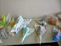 ちるみゅでの折り紙飛行機の展示